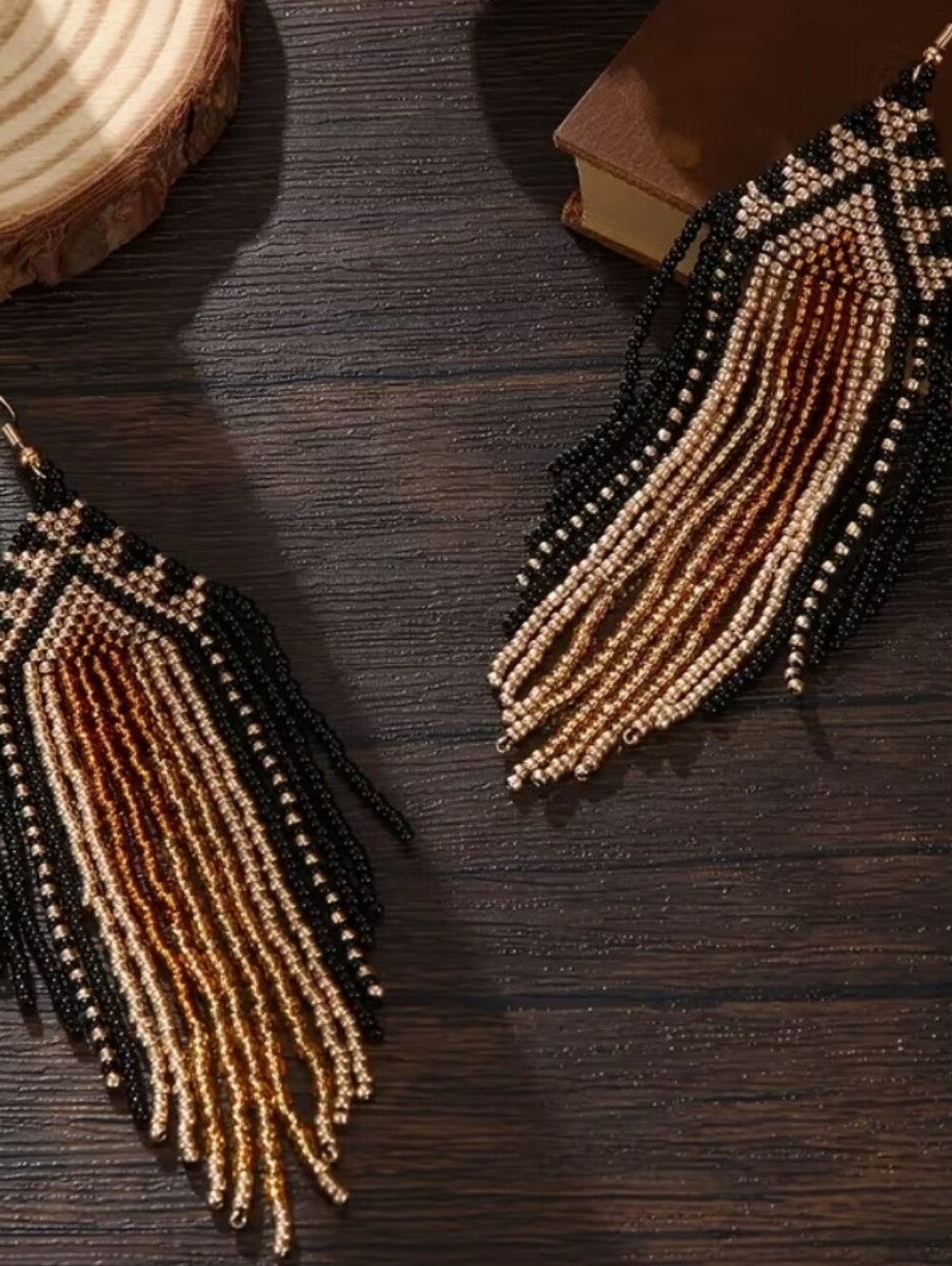 Unique Western Beaded Earrings - Picture 4 of 5